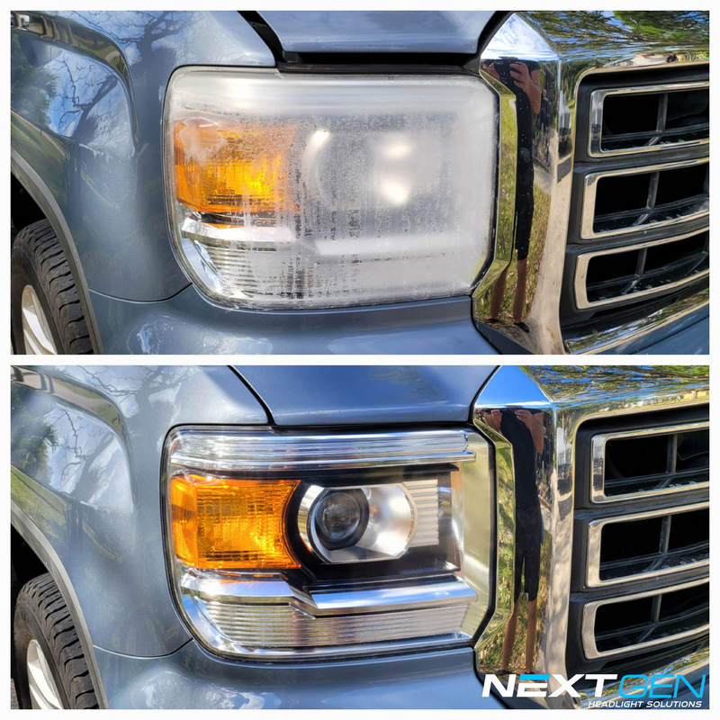 Restored Dodge Ram headlight
