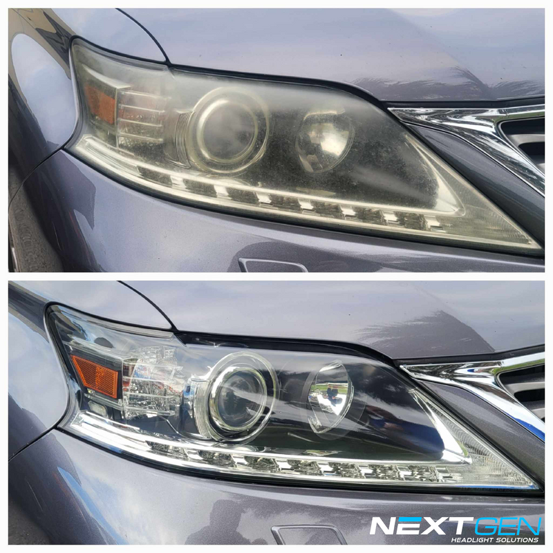 Applying clear coat to a headlight