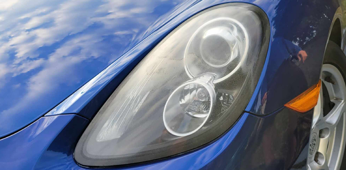 Before headlight restoration